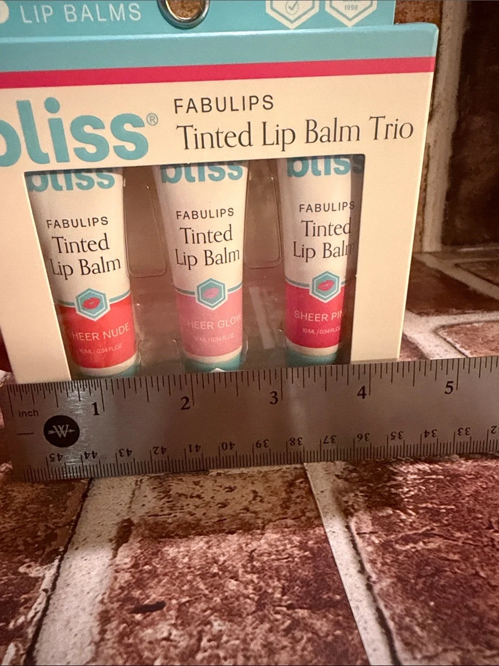 Bliss Fabulips Tinted Lip Balm Trio - Sheer Nude, Sheer Glow, Sheer Pink